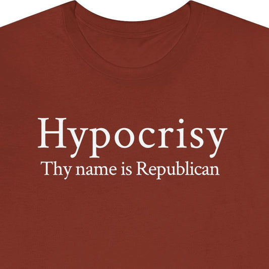 Hypocrisy - Thy name is Republican.